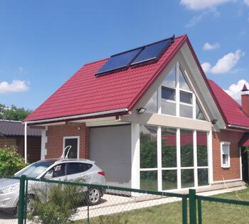 Киевская обл., частный дом, Гелиосистема для нужд ГВС